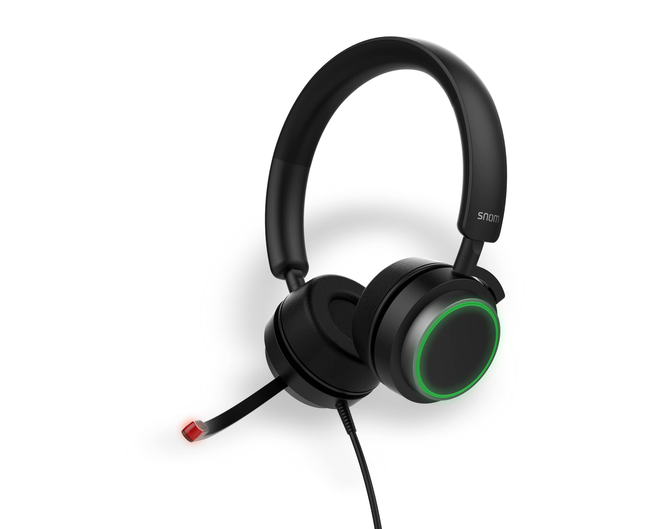 Snom A330D Wired Over-Ear Headset with Microphone - Noise Cancelling Gaming Headphones for PC, PS5, Xbox & Office Calls - Durable Cable Headset for Online Meetings & Music Listening