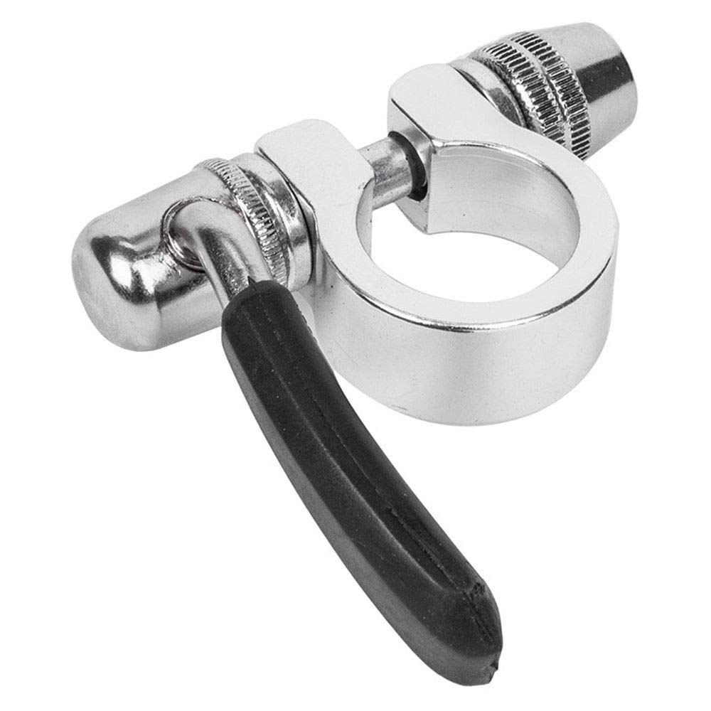 Sunlite Alloy Seat Clamp with Chromoly QR Skewer - Lightweight Bicycle Seat Post Clamp for Road & Mountain Bikes - Quick Release & Secure Fit - Silver Finish