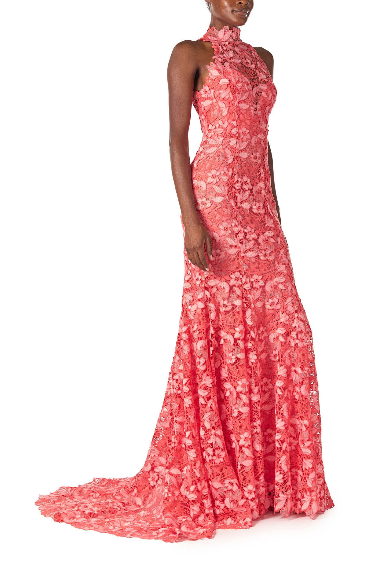 Elegant Lace Halter Trumpet Gown for Women - Sexy Long Formal Evening Dress for Prom, Wedding, and Special Occasions