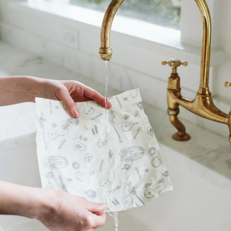 Abeego Beeswax Food Wraps - Reusable & Eco-Friendly Small, Medium & Large Sizes for Fresh Food Storage | Perfect for Sandwiches, Fruits & Leftovers