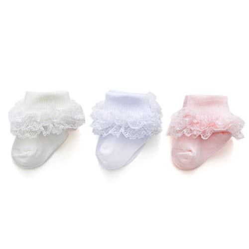 White/Cream/Pink,3 Pairs
