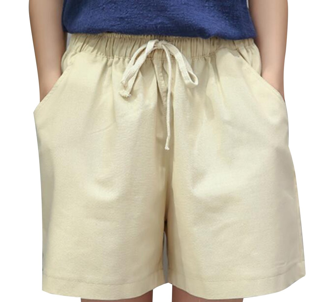 Women's Fashion Beach Shorts - Pure Color Waistband for Summer Outings
