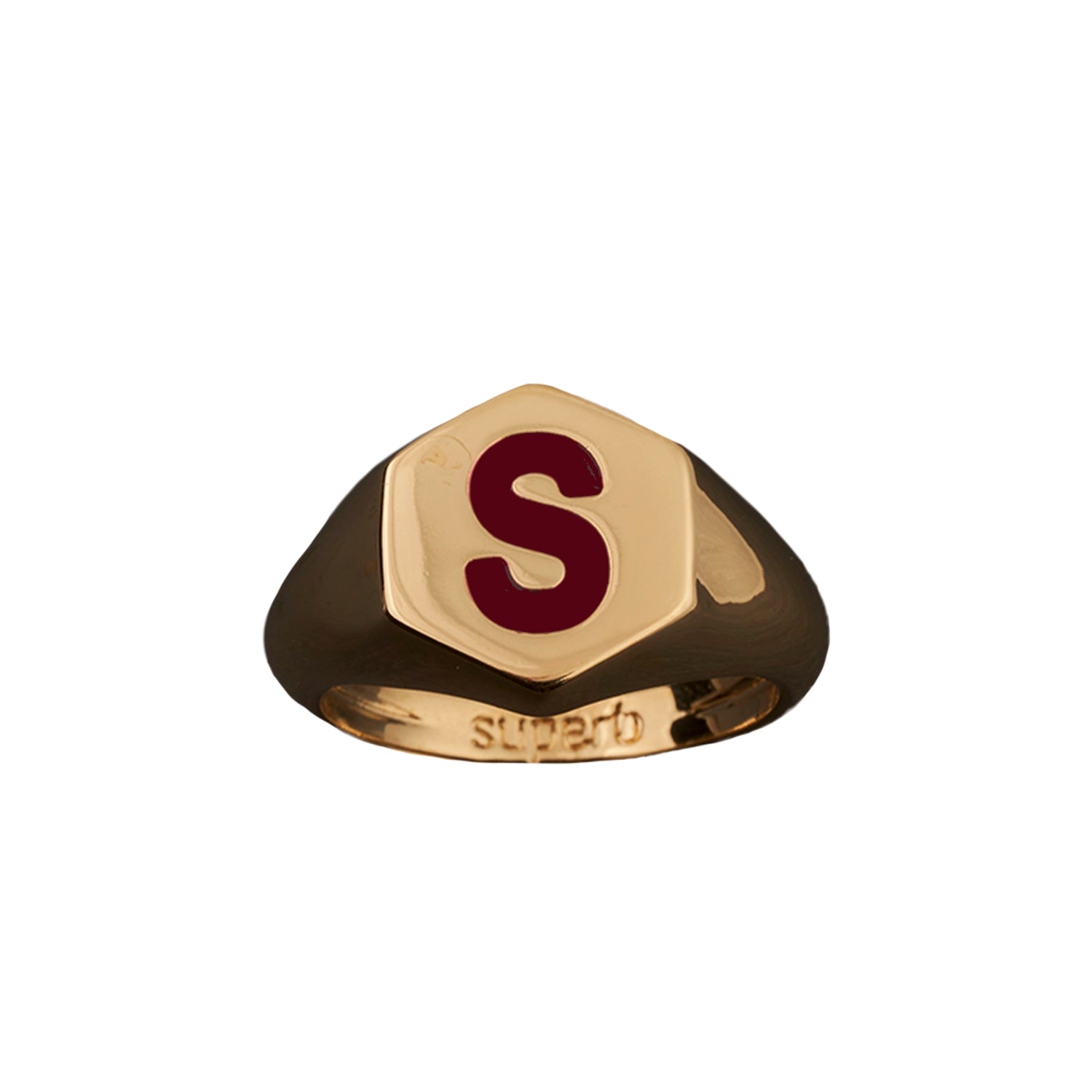 Hexagonal Garnet Gold Ring for Women - Elegant Vintage Jewelry Gift for Anniversary, Birthday & Special Occasions