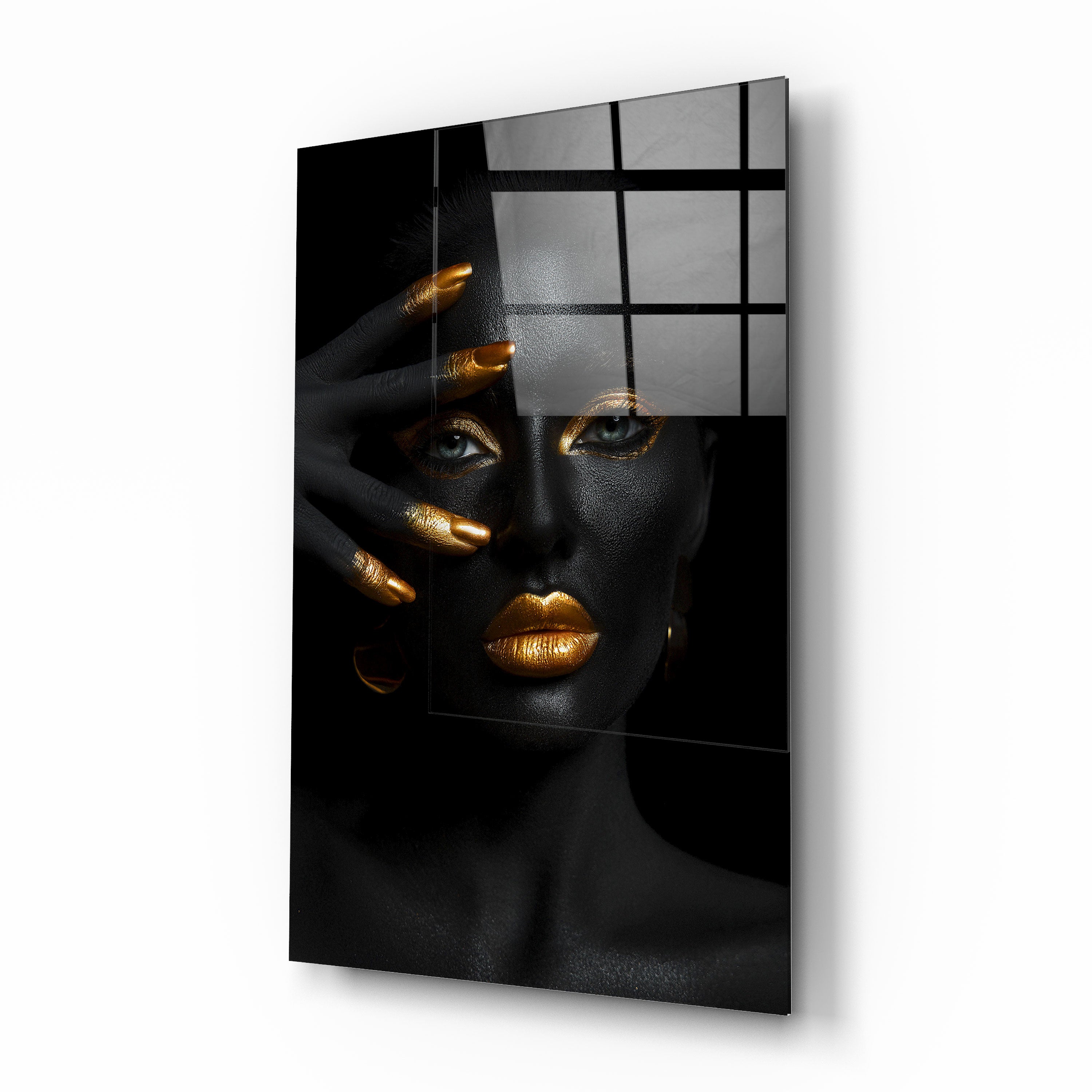 Gold Lipped Woman III - Elegant Gold Lip Art Print for Home & Office Decor - Perfect for Living Rooms, Bedrooms & Gift Giving