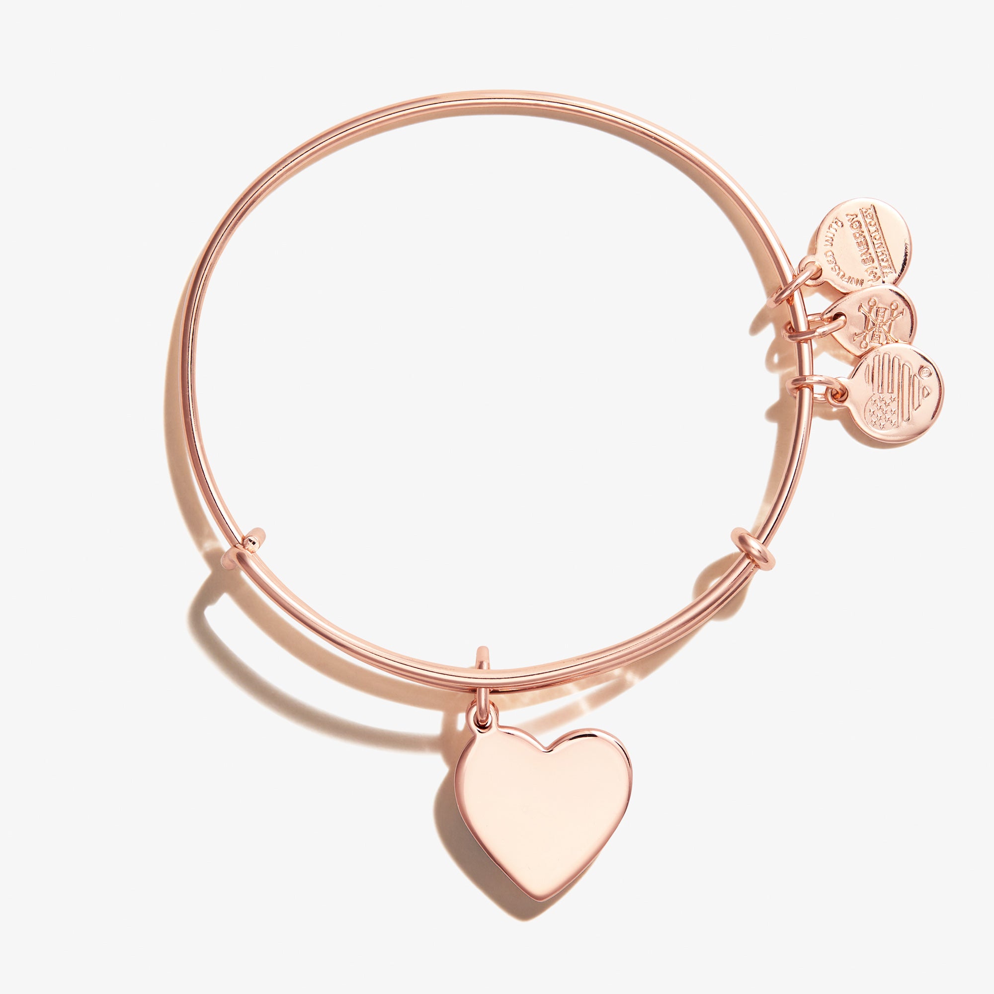 Elegant Heart Charm Bangle Bracelet for Women - Sterling Silver or Gold Plated - Perfect for Valentine's Day Gifts, Anniversary Presents & Everyday Wear