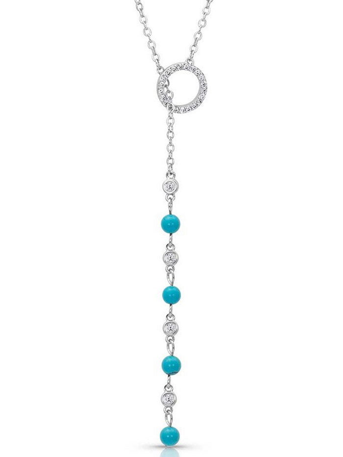Montana Silversmiths NC4403 Sterling Silver Lariat Drop Necklace for Women - Elegant Layered Pendant for Everyday Wear & Special Occasions