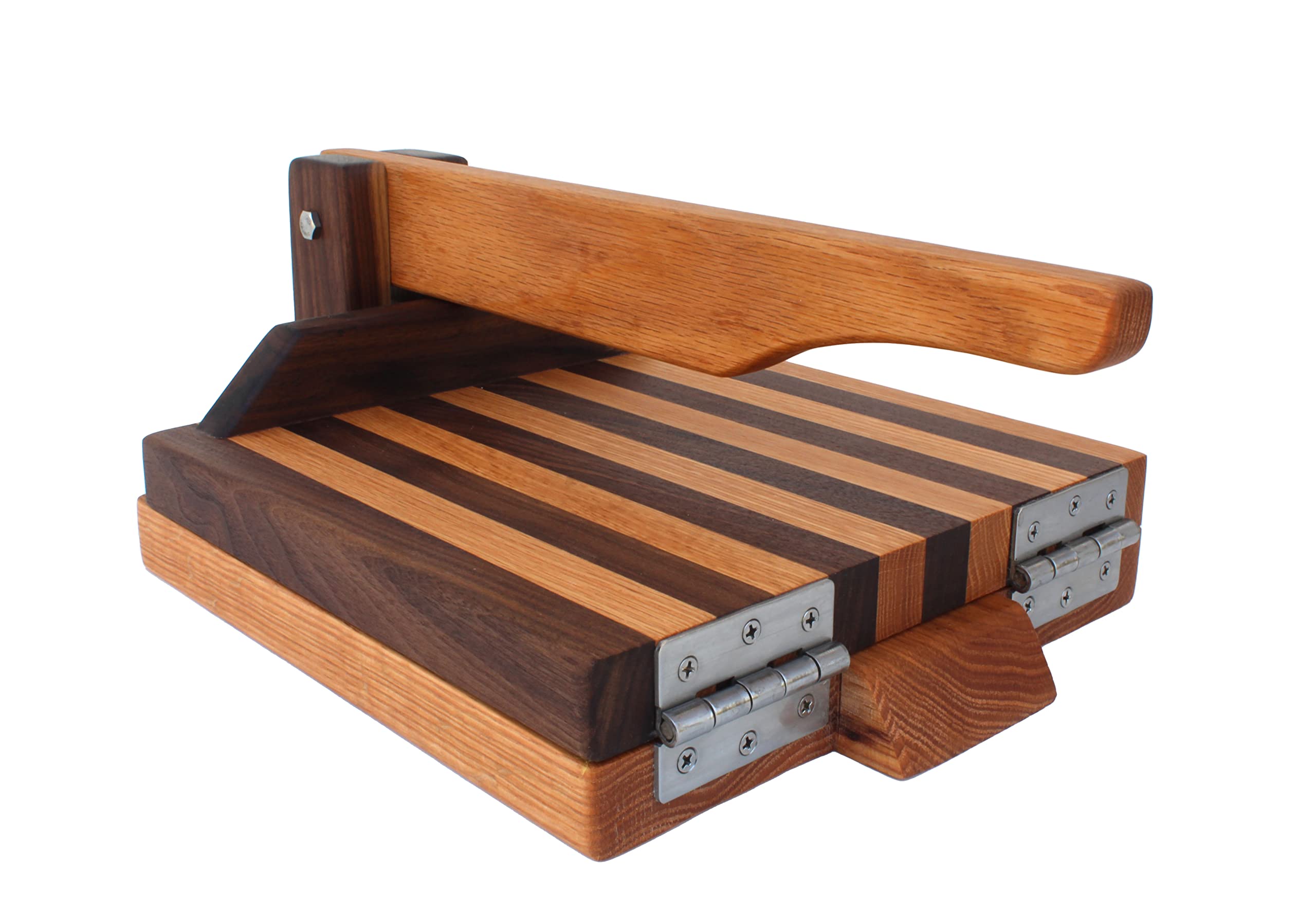 Premium 10 Inch Hardwood Tortilla Press - Handcrafted Oak & Walnut - Perfect for Homemade Tortillas, Quesadillas, and Flatbreads - Authentic Mexican Kitchen Essential