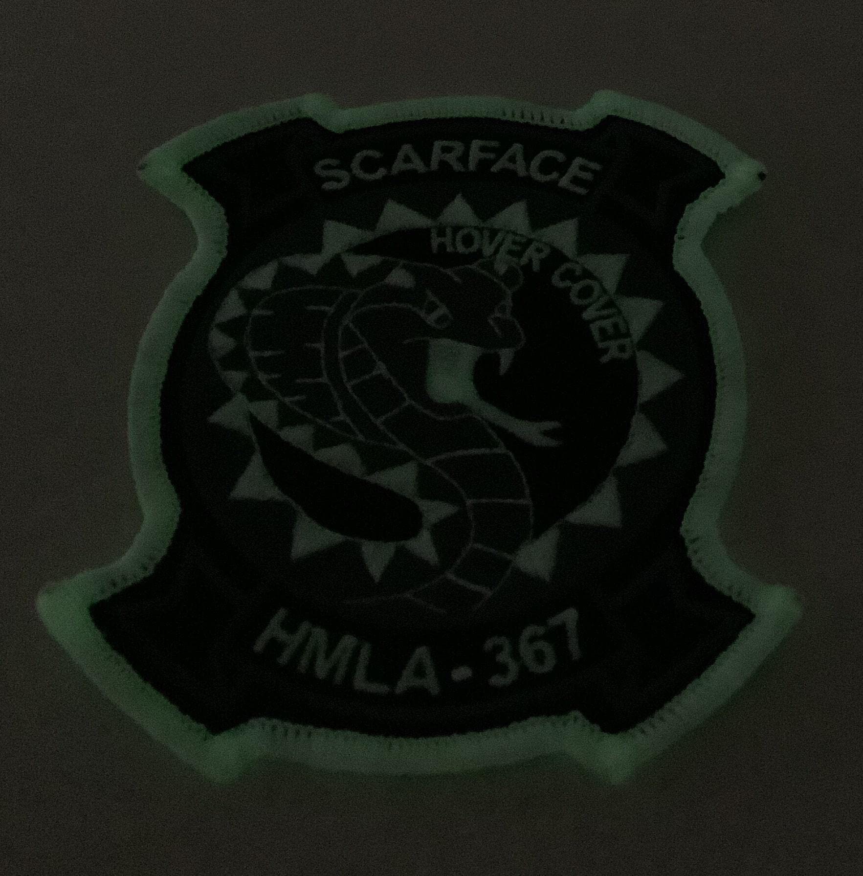 Scarface Glow in The Dark Patch - Hook and Loop Fastener for Tactical Gear, Cosplay & DIY Projects - Perfect for Jackets, Bags & Costumes