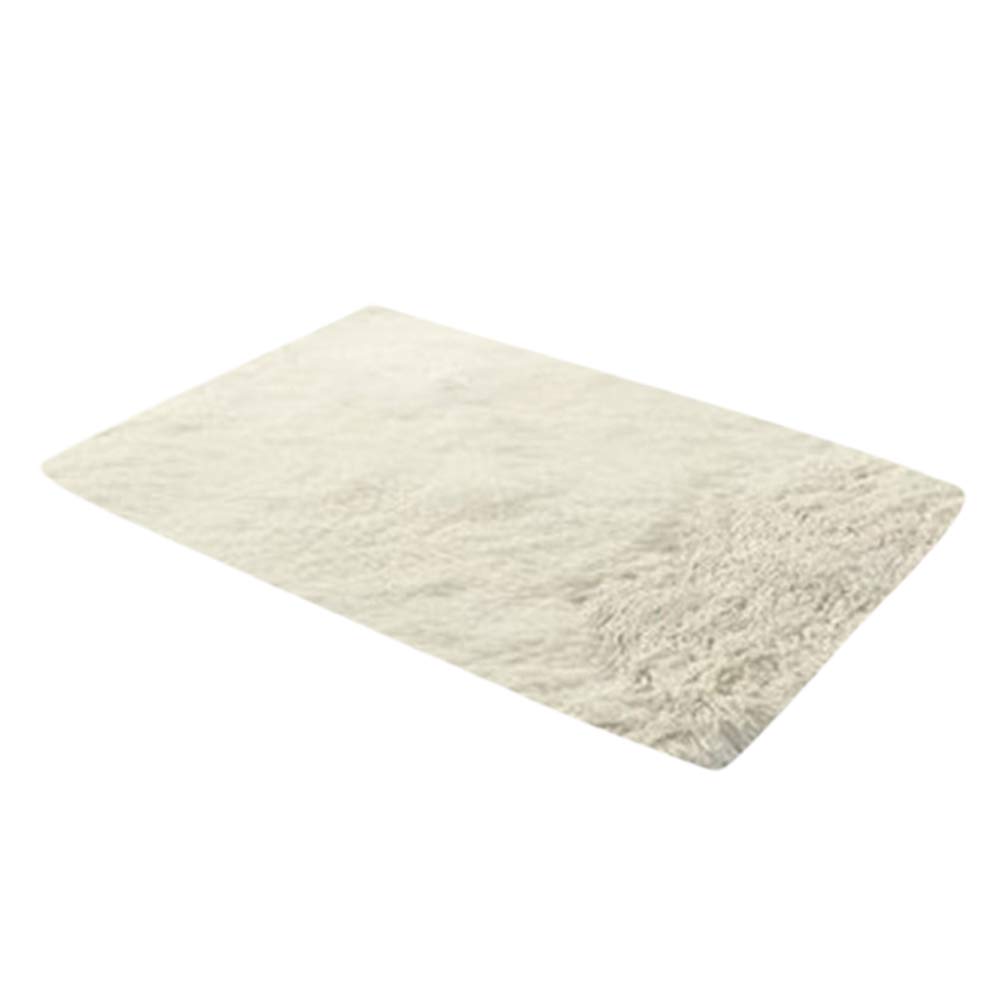 Solid Color Floor Mat - Non-Slip Sofa Cushion Carpet for Living Room, Bedroom, Kitchen & Bathroom | Home Decor Beige Rug for Dormitory & Door Entrance | Cozy Home & Office Floor Protection
