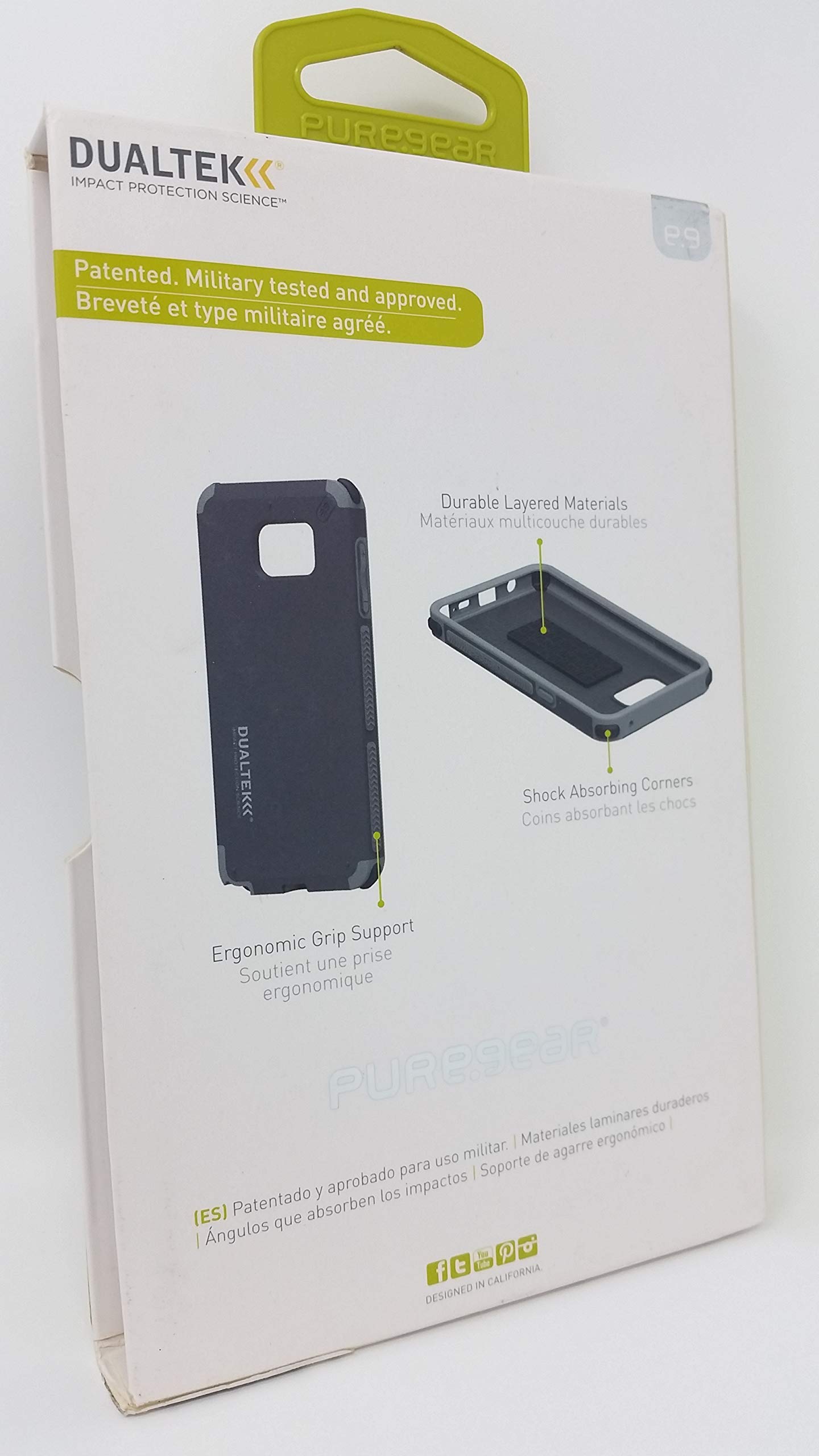 PureGear DualTek Shockproof Case for Samsung Galaxy Note 5 - Matte Black Protective Cover | Slim Fit, Anti-Slip Grip | Perfect for Work, Travel & Everyday Use