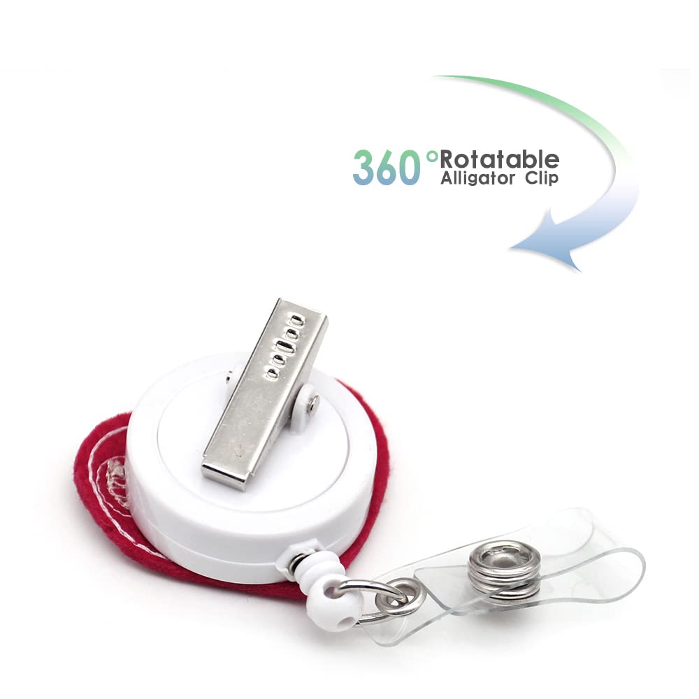 Retractable Badge Holder & ID Card Reel - Adjustable Neck Strap for Nurses, Doctors, Students (Perfect for Hospitals, Schools, and Workplace Security)