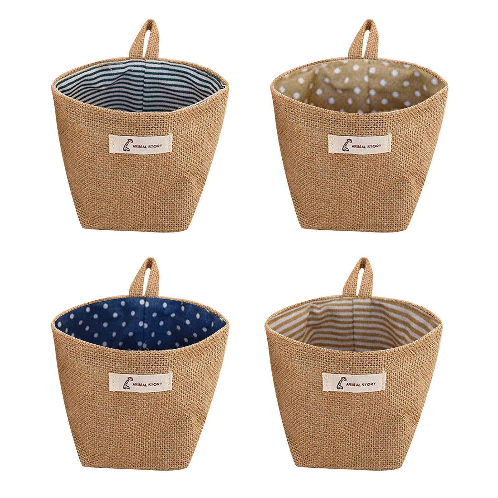 Foldable Linen Storage Bins 4PCS - Home Organizers for Closet & Laundry