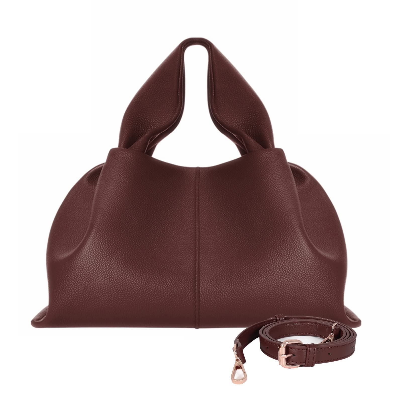 Genuine Leather Handbags for Women - Stylish Casual Shoulder Bag & Solid Color Top Handle Tote Crossbody Purse with Zipper | Perfect for Work, Travel & Everyday Use
