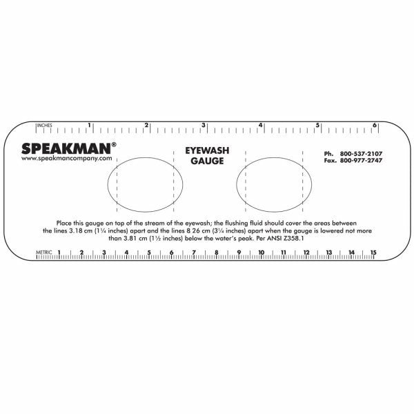 Speakman SE 952 Plastic Eyewash Station with Gauge - Emergency Eye Wash Safety Equipment for Laboratories, Factories & Industrial Workplaces
