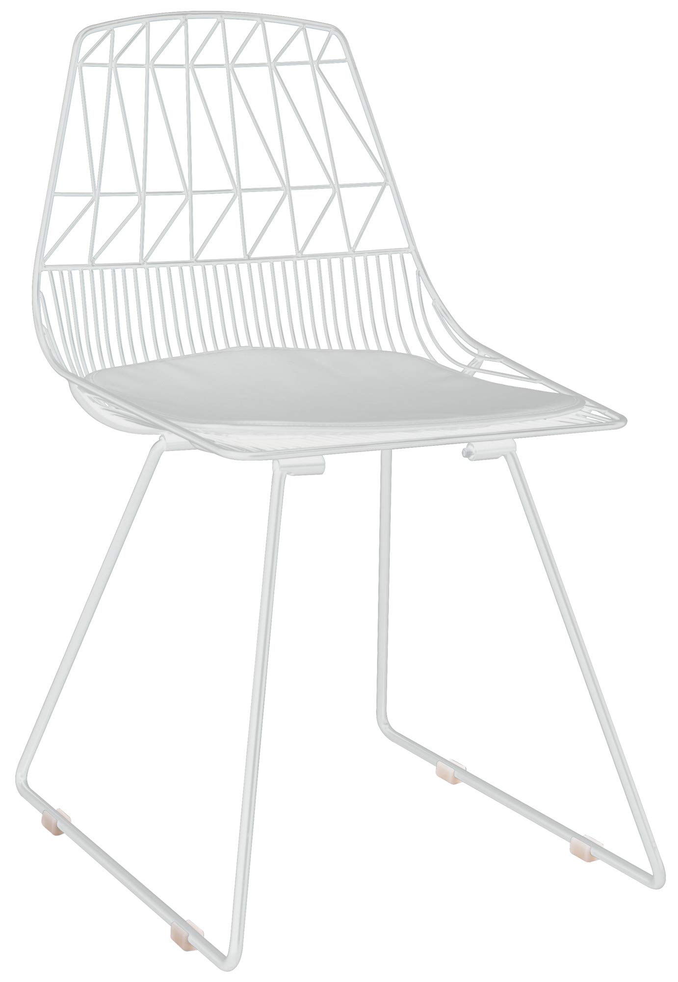 Adore Décor Vivi Dining Chair Set of 4 - French White Upholstered Side Chairs for Kitchen, Dining Room & Breakfast Nook - Elegant Farmhouse Style Seating