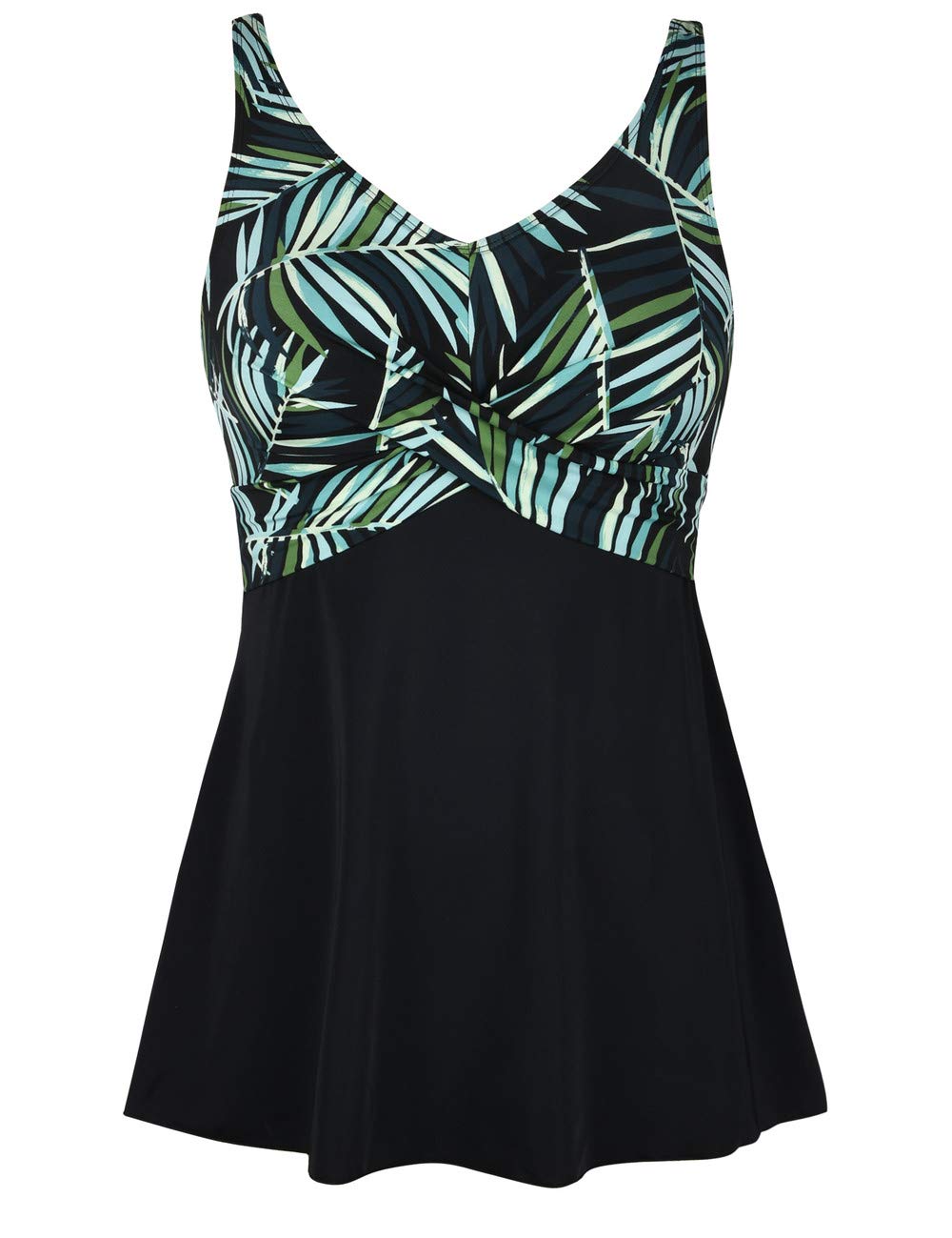 **Septangle One Piece Swim Dress for Women - Plus Size V Neck Tummy Control Swimwear | Bathing Suits for Beach, Pool & Vacation**