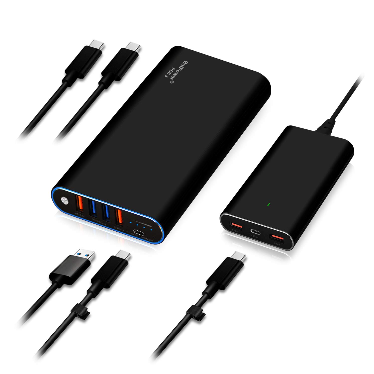 BatPower 98Wh High-Speed PD USB-C Laptop Power Bank - 120W Portable Charger for HP Spectre X360, Dell XPS, Razer Blade Stealth & MacBook - External Battery with Slim 120W PD Adapter for Travel, Work & Outdoor Use