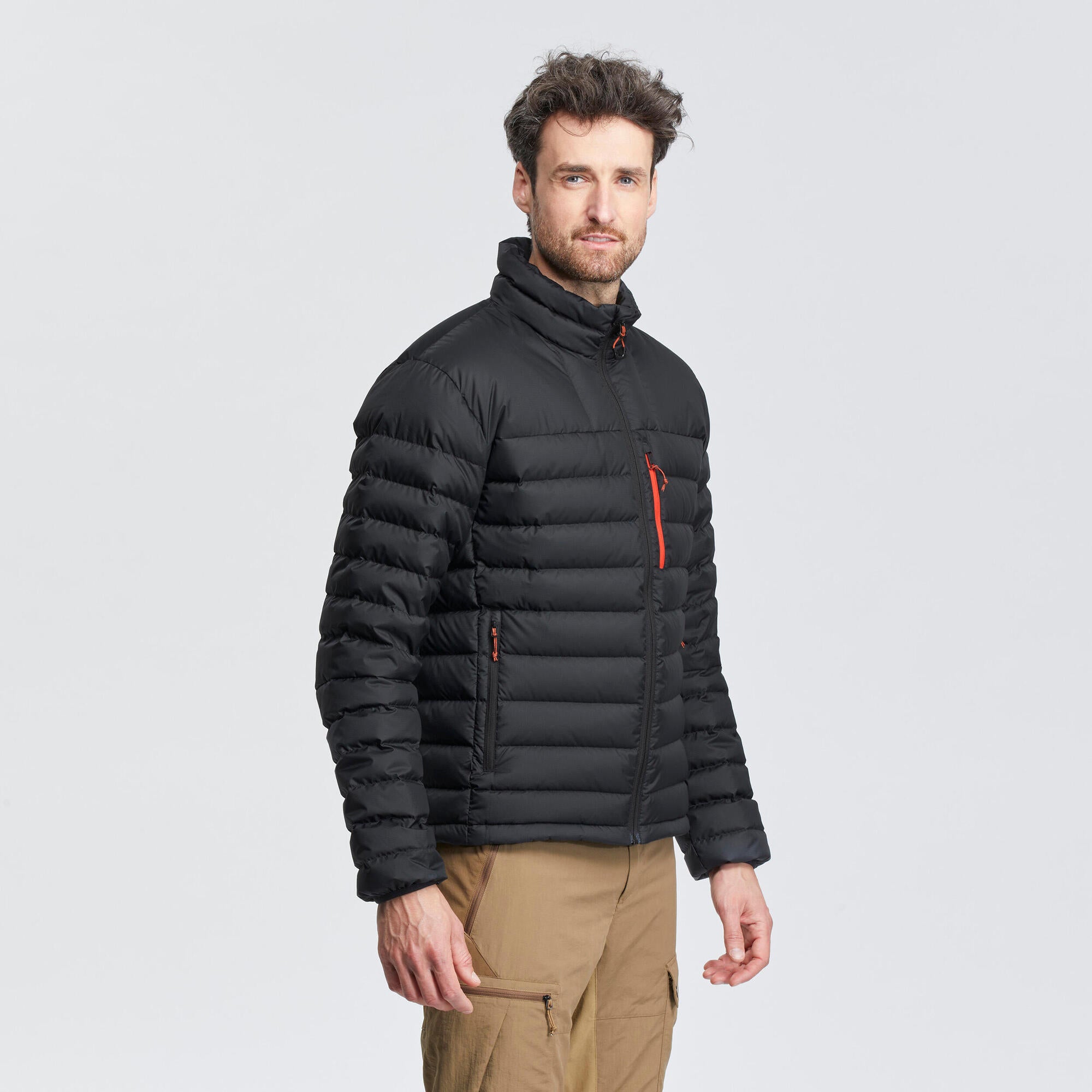 Forclaz Men's MT500 Down Puffer Jacket - Lightweight Warm Winter Coat, Waterproof Windproof Outdoor Jacket for Hiking, Skiing & Cold Weather Activities