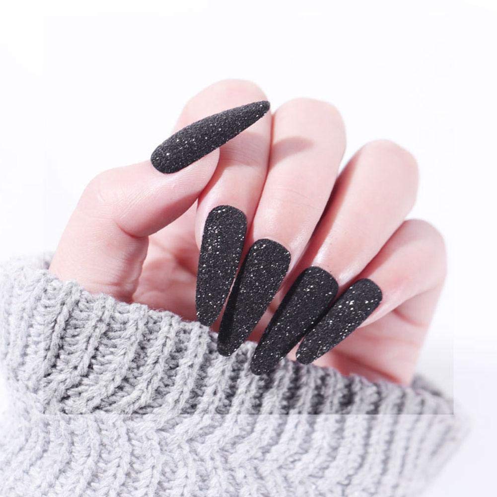 Holographic Black Nail Glitter Powder - Shimmering Sugar Effect Nail Art Decoration for Manicure, DIY Crafts & Nail Designs - Perfect for Parties, Salons & Home Nail Art
