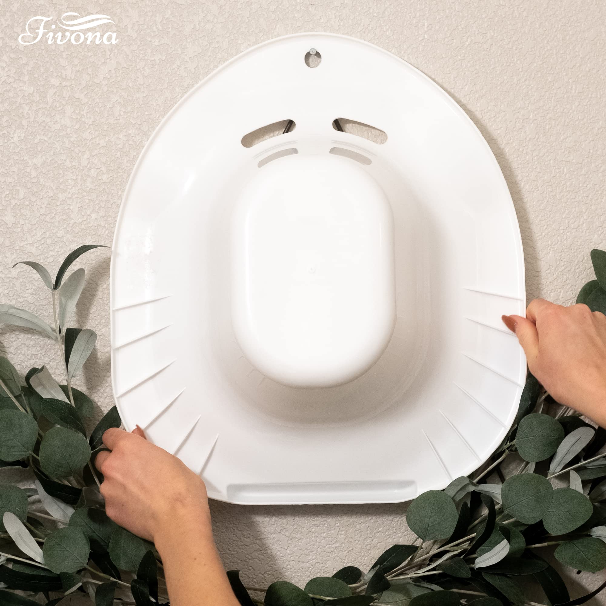 10-Pack Sitz Bath Toilet Seat for Hemorrhoids Relief & Postpartum Care | Universal Fit V Steam Seat for Men & Women by Fivona | Perfect for Home Recovery, Spa Therapy & Feminine Hygiene