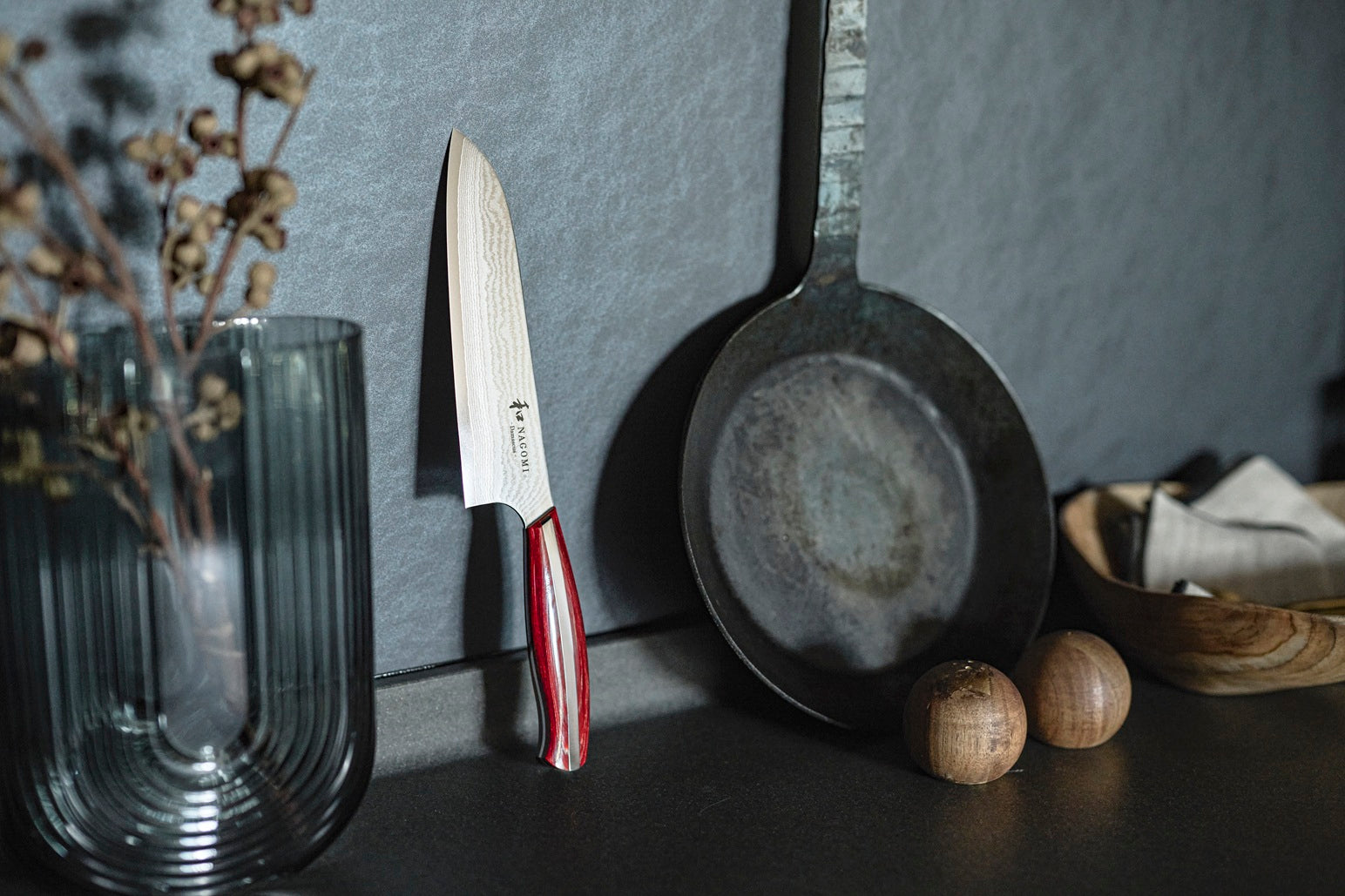Premium Nagomi Damascus Santoku Knife 7 Inch - Japanese High Carbon Steel Kitchen Knife for Slicing, Dicing, and Chopping - Perfect for Chefs, Home Cooks, and Culinary Enthusiasts