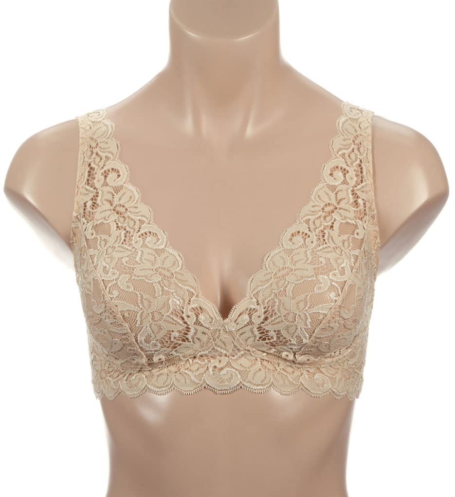 HANRO Women's Luxury Moments Lace Soft Cup Bra - Comfortable Wireless Underwire Bra for Everyday Wear | Perfect for Office, Date Night & Special Occasions