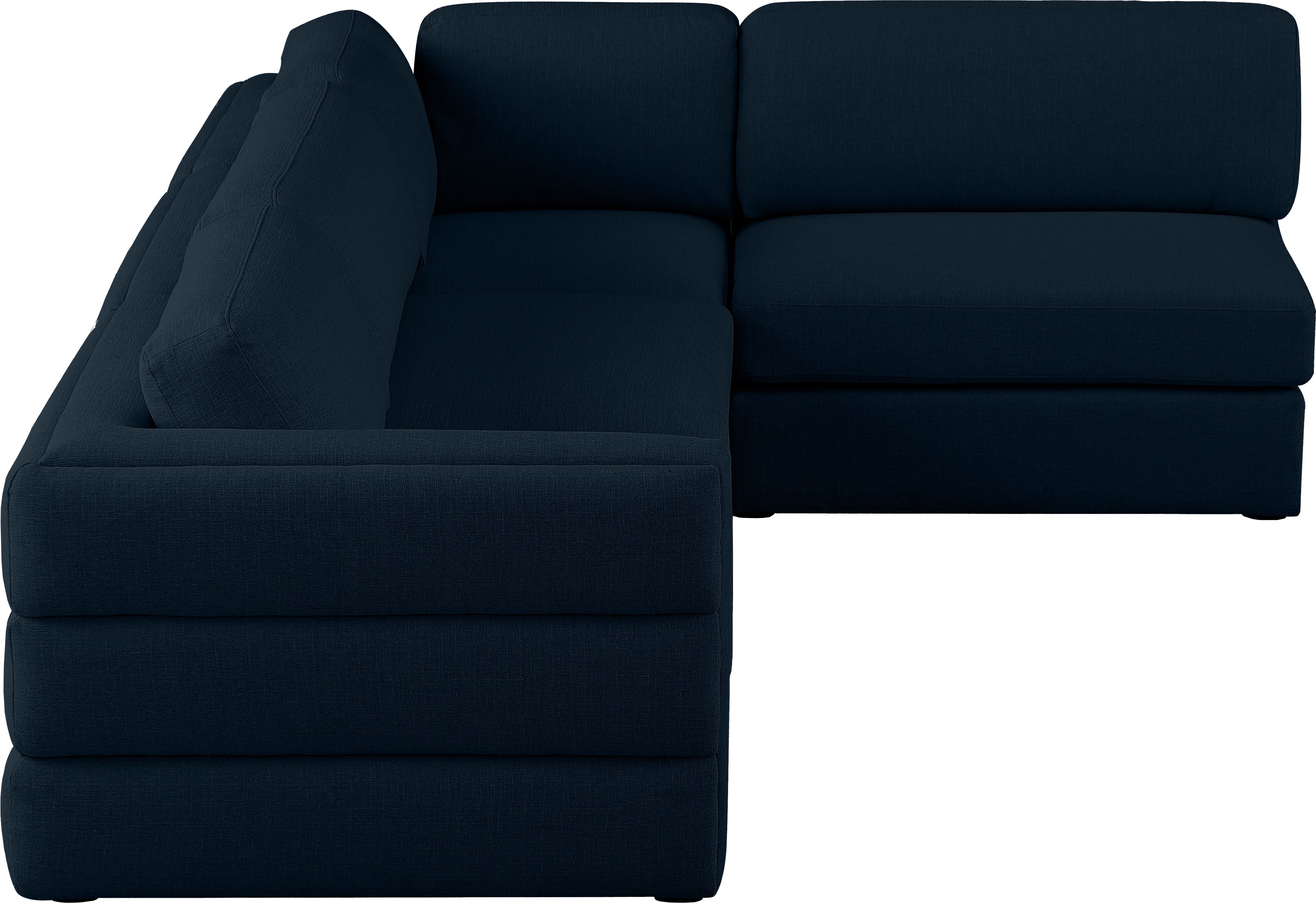 Beckham Durable Linen Textured Fabric Modular Sectional Sofa - Modern Living Room Furniture for Home Theater & Family Gatherings