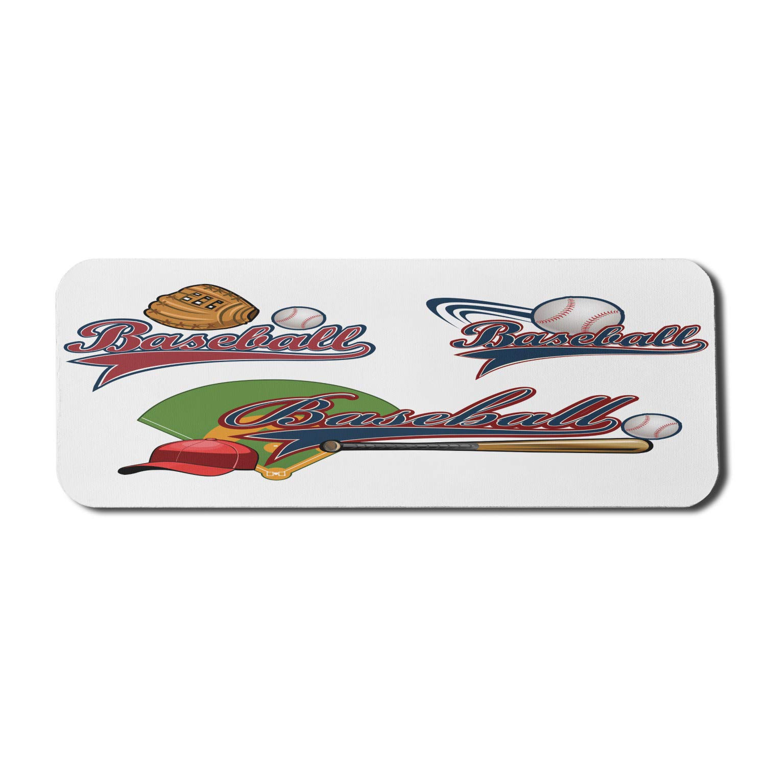 Ambesonne Baseball Sports Mouse Pad - Non-Slip Rubber Gaming Mousepad 31