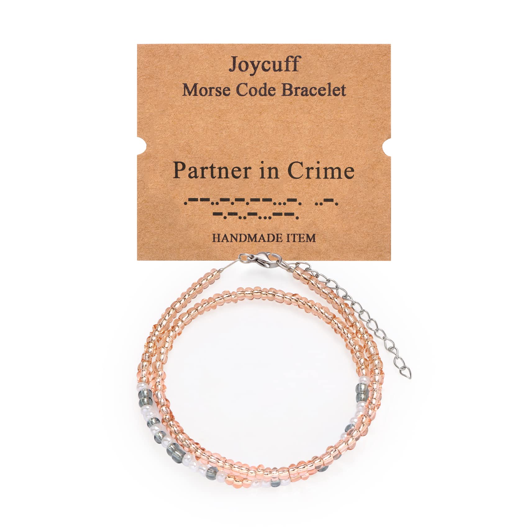 Morse Code Bracelet for Women - Birthday Gift for Mom, Wife, Friend - Beaded Layered Design for Everyday Wear