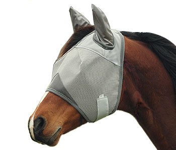 AJ Tack Fly Mask with Ears - Small Horse Fly Mask for Summer Protection - Perfect for Riding, Training, and Pasture Use