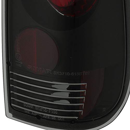 AKKON Black Smoked Headlights & Tail Lights Pair for 2005-2007 Ford F250 F350 F450 Super Duty - Upgrade Your Truck's Style & Night Visibility (Off-Road, Night Driving, Custom Look)