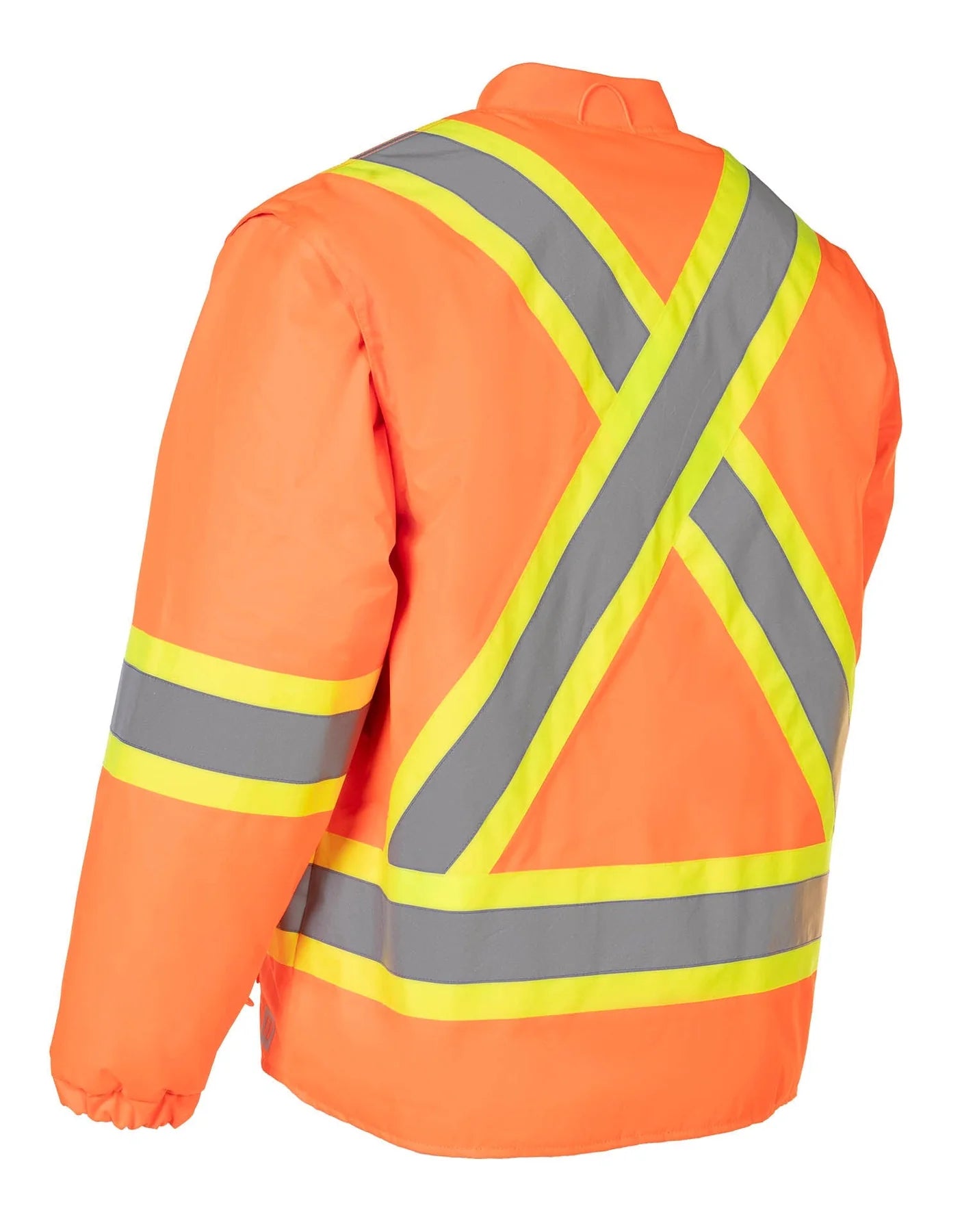 Forcefield Hi Vis 6-in-1 Removable Bomber Jacket for Men - High Visibility Safety Work Jacket with Reflective Strips - Ideal for Construction, Road Work & Night Driving