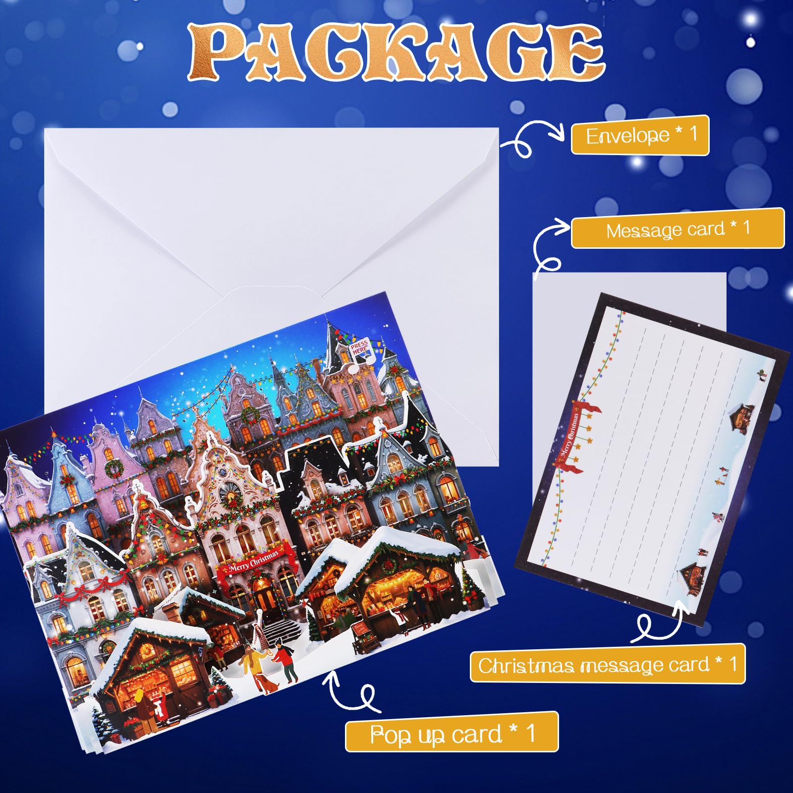 Christmas Pop Up Cards for Kids - Musical Greeting Cards with Lights & Songs - Holiday New Year Gift - Perfect for Classroom Exchanges, Stocking Stuffers & Family Celebrations