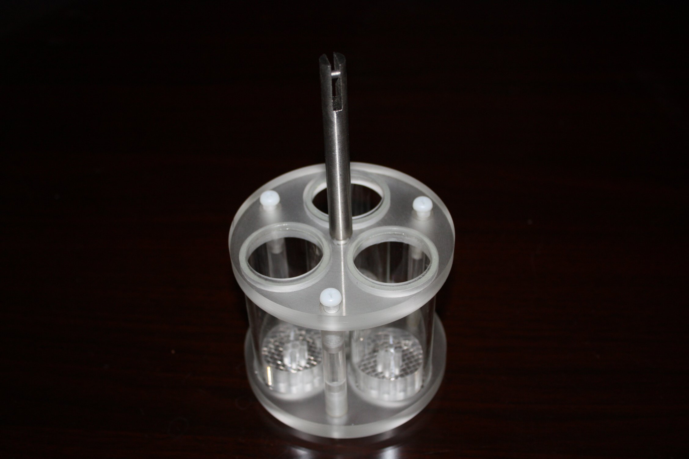 Huanyu 3-Hole Basket for BJ-2 Disintegration Tester | Pharmaceutical Lab Equipment | Perfect for Tablet Dissolution Testing in Laboratories