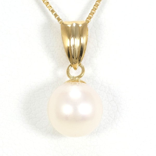 18K Yellow Gold Pearl Necklace for Women - Elegant Bridal Jewelry Gift for Wedding, Anniversary & Special Occasions