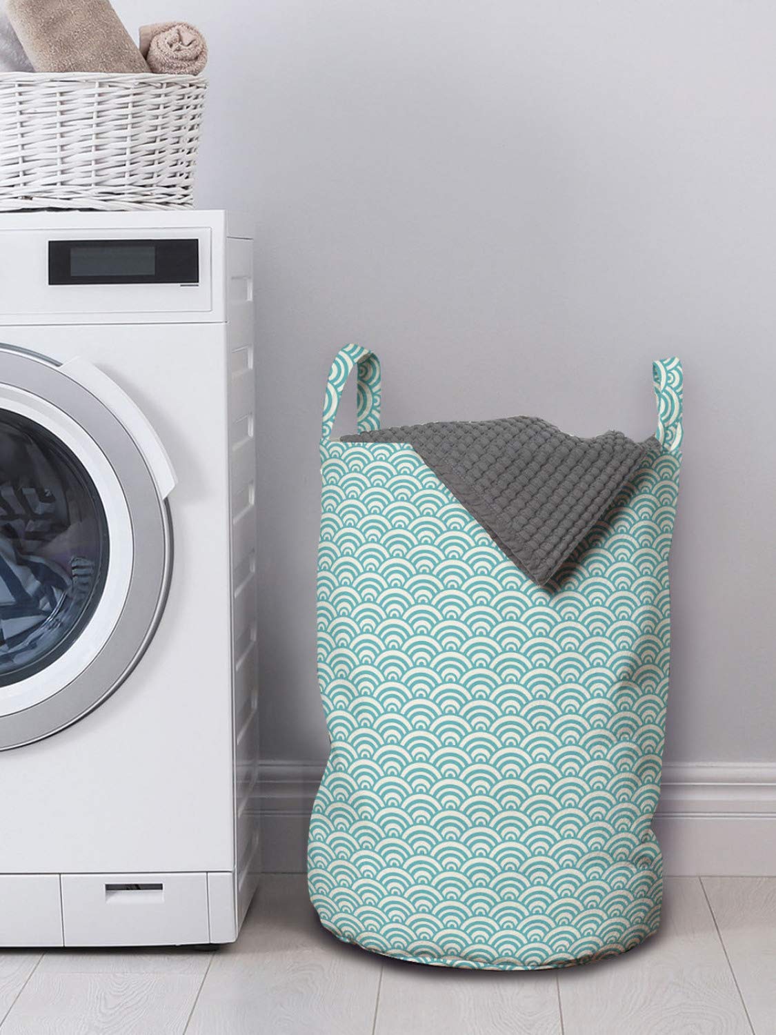 Ambesonne Waterproof Laundry Bag with Handles & Drawstring Closure - 13