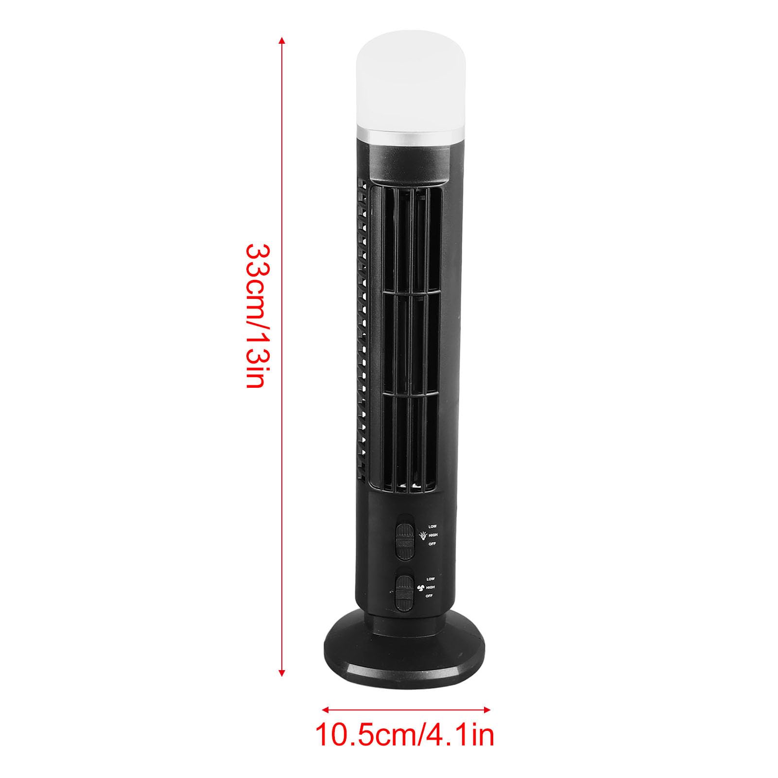 Bladeless Tower Fan with LED Light - 36 Inch Floor Standing Cooling Fan for Home, Bedroom & Office - Quiet & Energy Efficient Air Circulator - Perfect for Summer, Indoor Use & Small Spaces (Black)