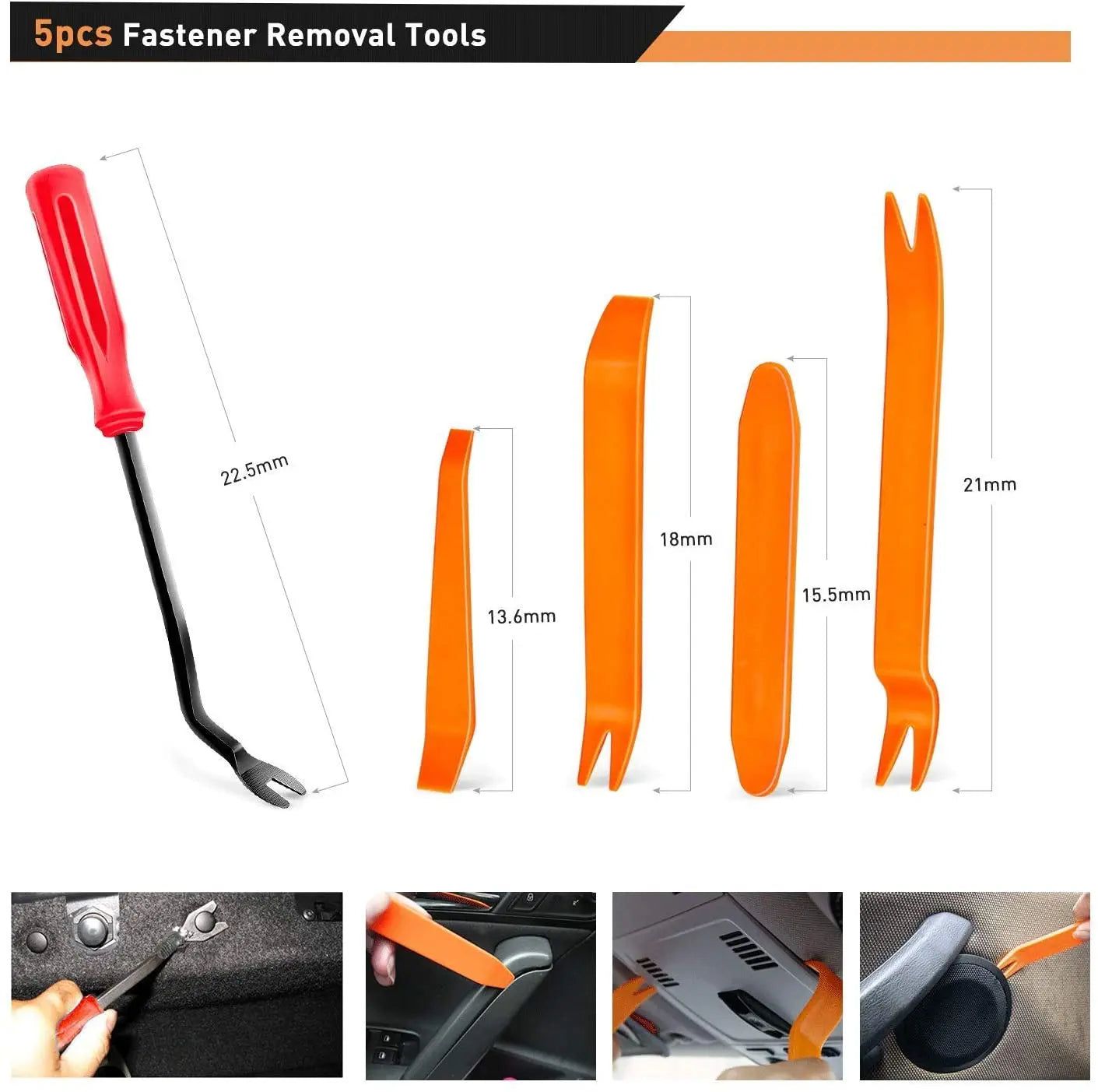 635 Pcs Car Push Retainer Clips Kit - Universal Fastener Clips for Toyota, GM, Ford, Honda, Acura & Chrysler - Auto Body Panel Trim Clips for Bumper, Fender & Interior Parts Replacement