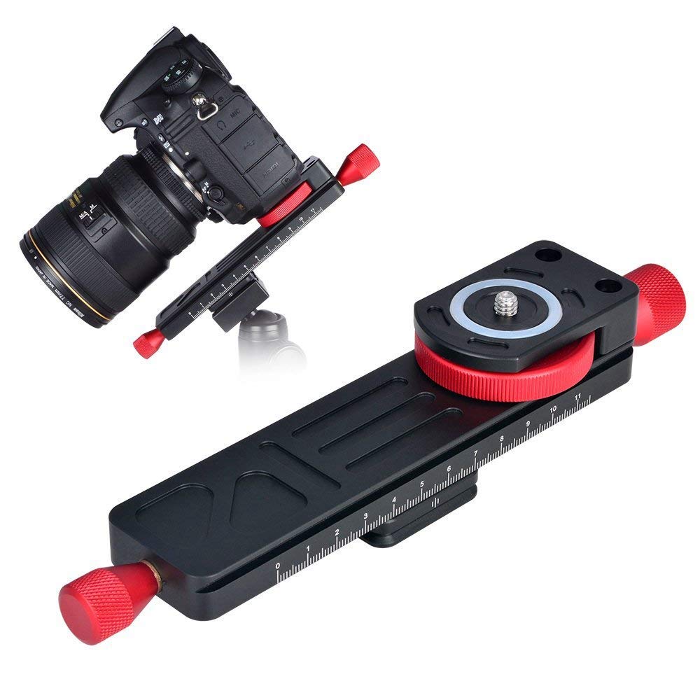 HCLZOE All Metal Worm Drive Macro Rail with Fine Focus - Arca/Lever Clamp Compatible for Precision Photography & Macro Shooting