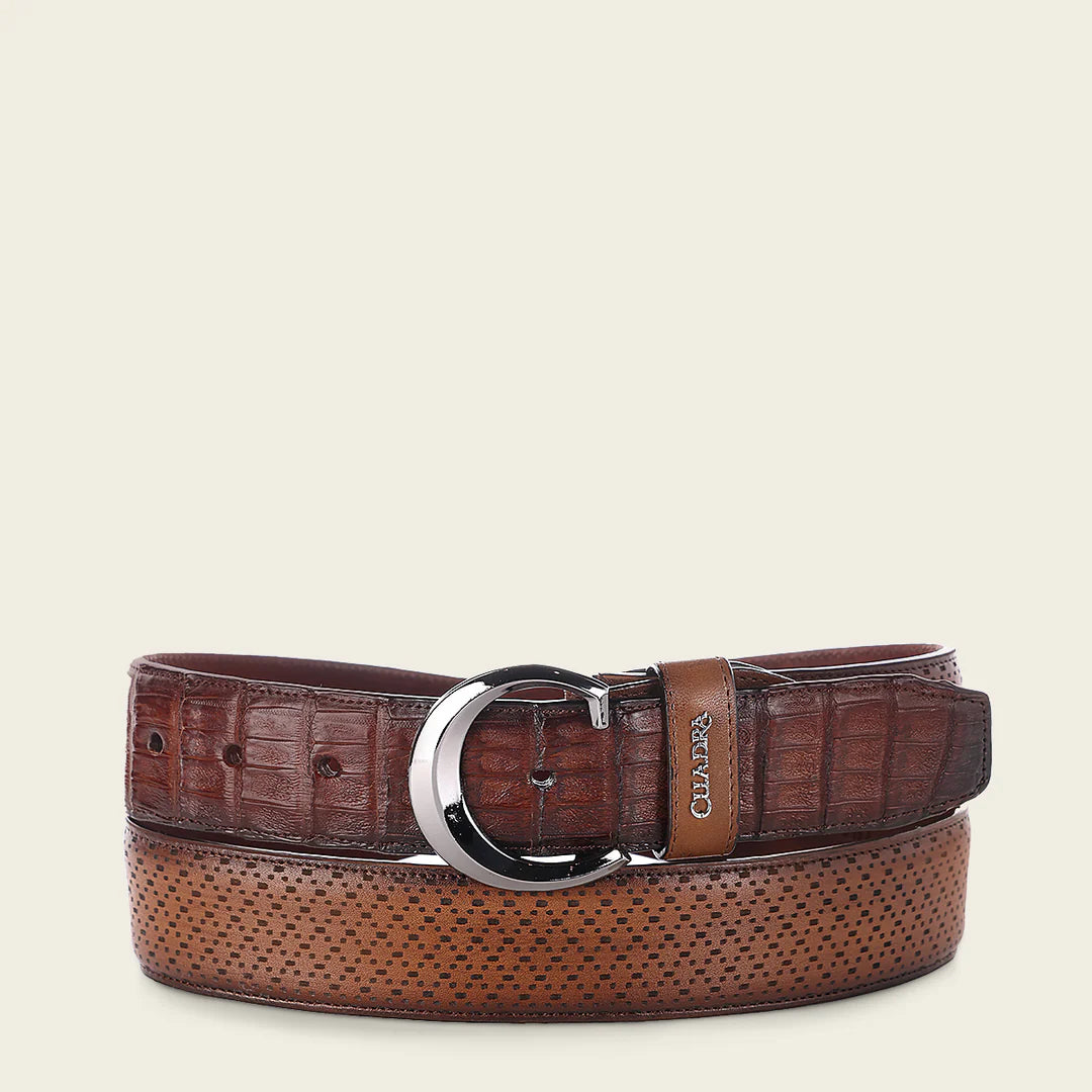 CS559FC Genuine Leather Casual Fashion Belt for Men - Stylish & Durable Waistband for Jeans, Pants & Office Wear