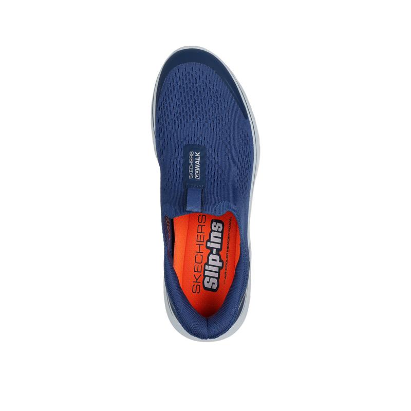 Skechers Women's Go Walk 7 Slip-On Sneakers - Comfortable Walking Shoes for Women, Navy Blue (216553/NVY) - Perfect for Walking, Travel & Everyday Wear