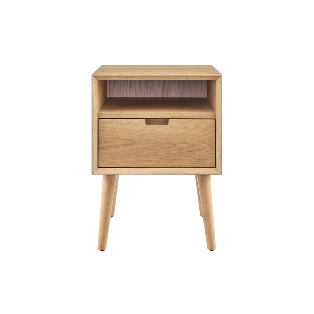 Brighton Bedside Nightstand Side Table - Modern Nightstand with Storage Drawer for Bedroom, Living Room, or Office - Perfect for Lamps, Books, and Bedroom Decor