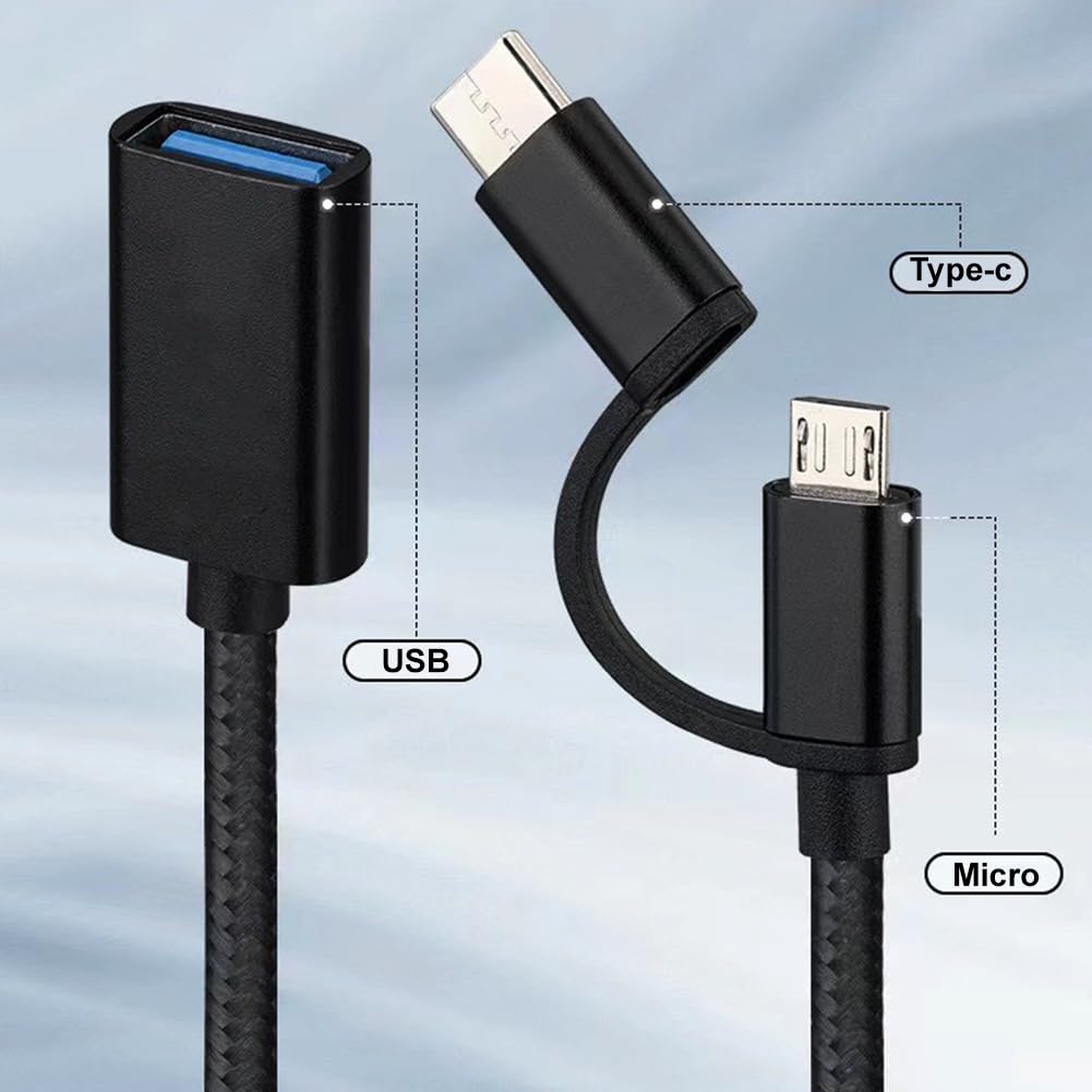 SELIACR USB C to USB 3.0 Adapter, Micro USB to USB Converter, OTG Cable Compatible with Samsung Galaxy/Android/Google/Huawei/PC/iMac - Perfect for Data Transfer & Charging Smartphones, Tablets & Laptops