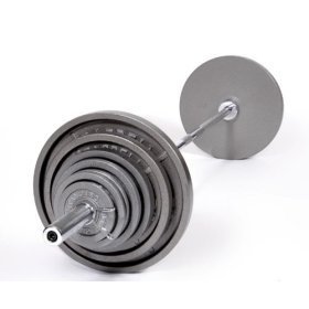 Olympic Bench Press with 300Lb Weight Set - Heavy Duty Home Gym Equipment for Strength Training & Bodybuilding