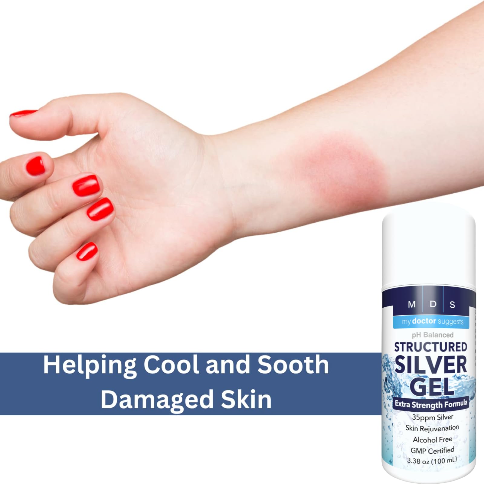 Extra Strength Silver Gel - 35ppm Colloidal Silver Gel for Maximum Potency | Therapeutic Grade Skin Care Solution | Supports Wound Healing & Skin Repair | Perfect for First Aid Kits & Daily Skin Care