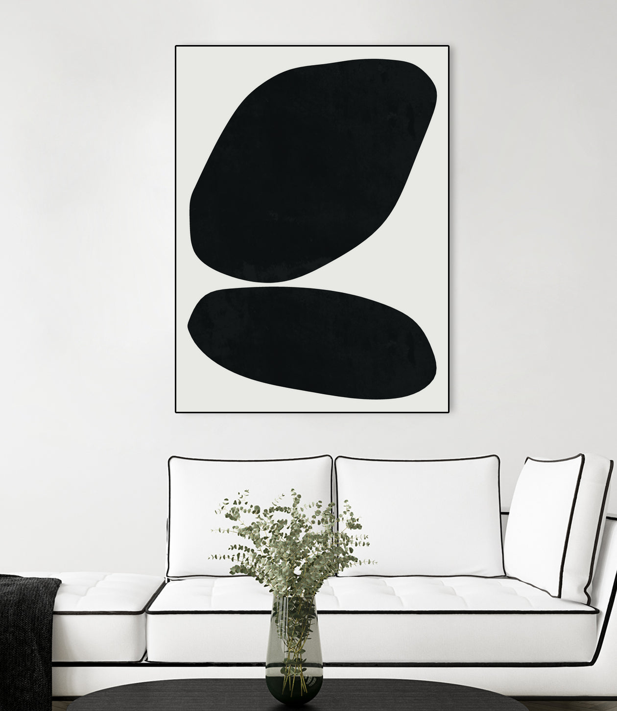 Black Abstract II - Modern Wall Art Canvas Painting for Home & Office Decor | Perfect for Living Room, Bedroom, and Workspace