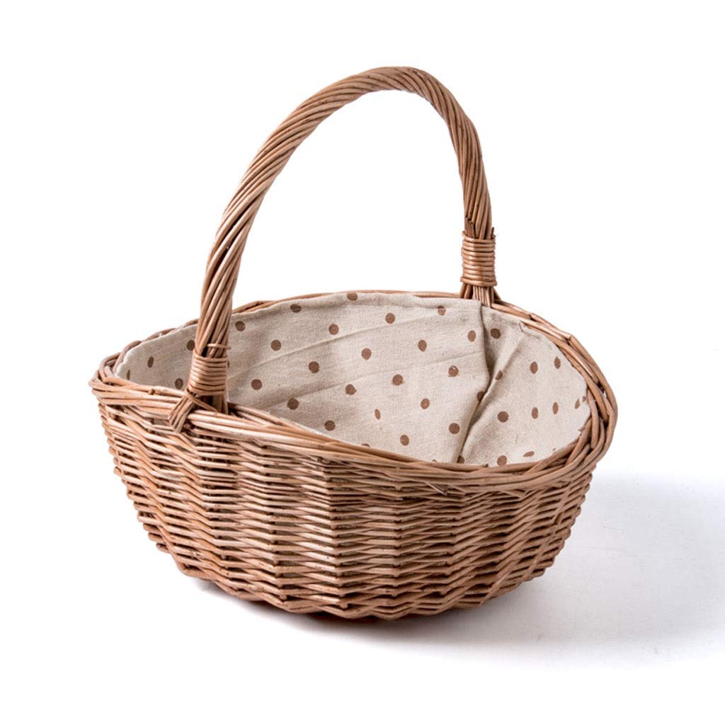 Hand-Woven ZLASS Storage Basket - Picnic, Fruit, Snack, Books & Laundry Organizer | Perfect for Home, Office & Outdoor Use