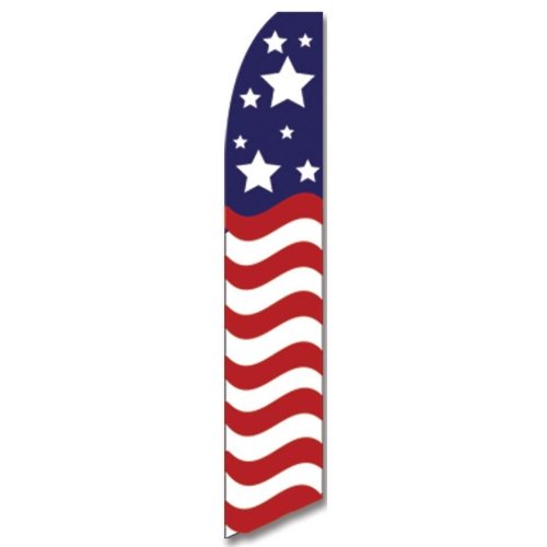 USA American Flag with Pole & Ground Spike Kit - Stars & Stripes Outdoor Waving Banner for Patriotic Decor, Parades, and Backyard Display