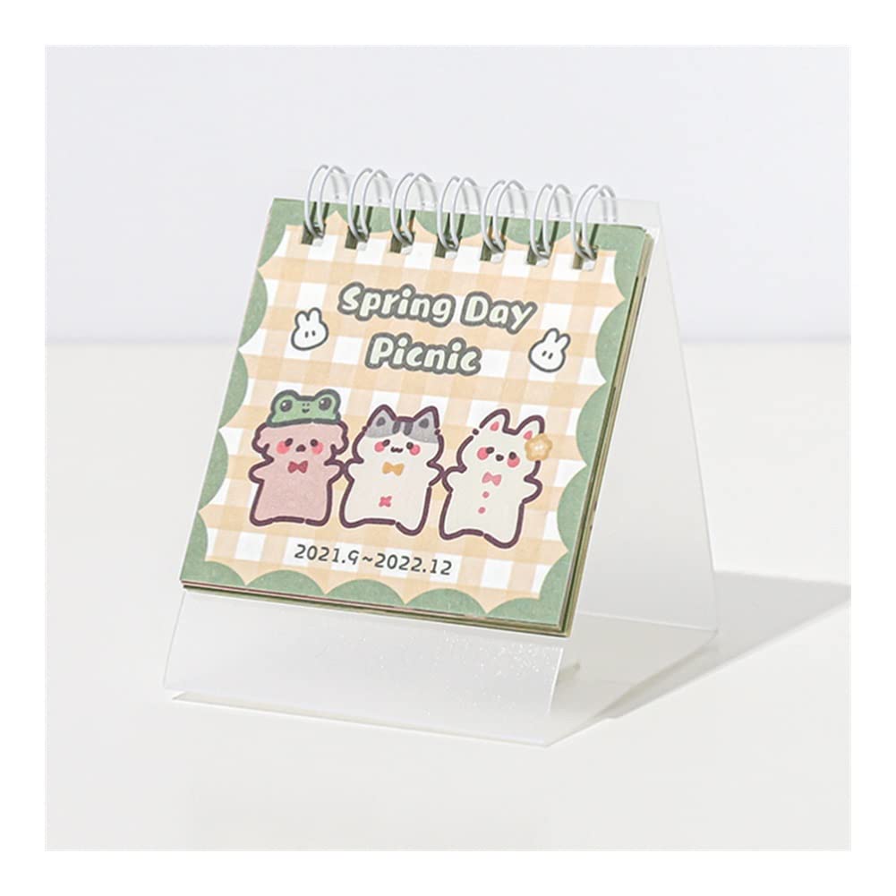 2022-2023 Standing Desk Calendar - Cute Cat Flip Calendar with PVC Base | Mini Office & Home Decor Calendar for Desk/Wall | Perfect for Workstations, Gift Giving & Home Organization (Style A)