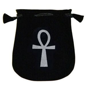 Ankh Velvet Pouch - Premium Soft Velvet Jewelry Storage Bag for Necklaces & Rings | Perfect for Travel, Gift Giving & Spiritual Protection